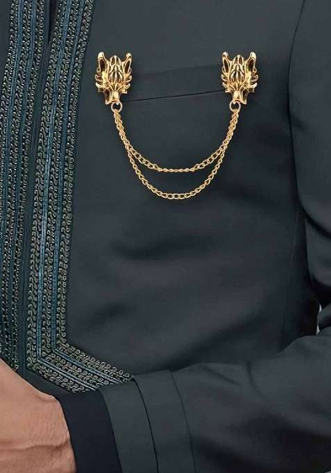Gold Toned Plated Alloy Brooch