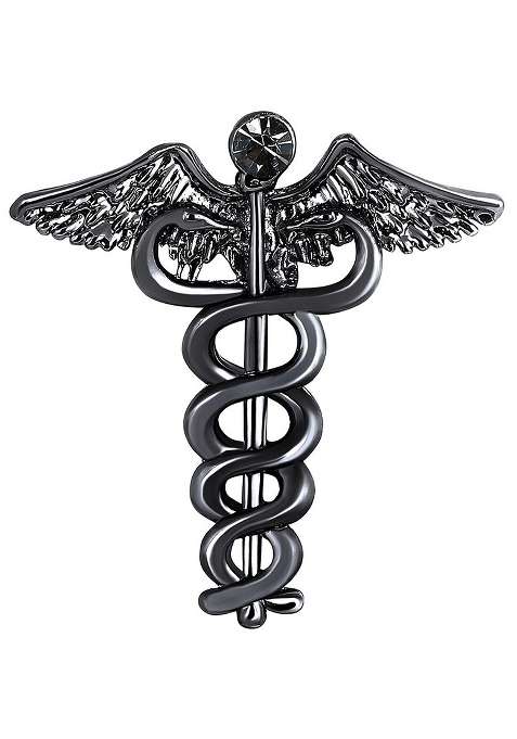Caduceus Doctor'S Lapel Brooch Pin