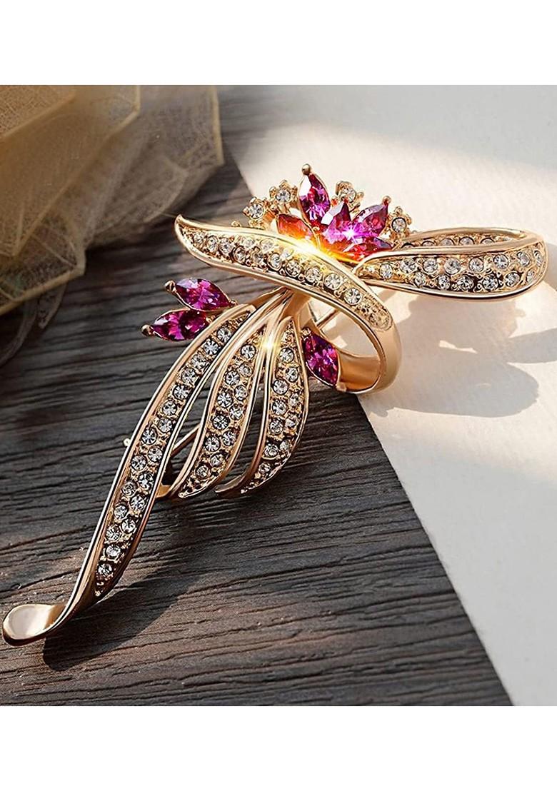 Artificial Stones Studded Brooch