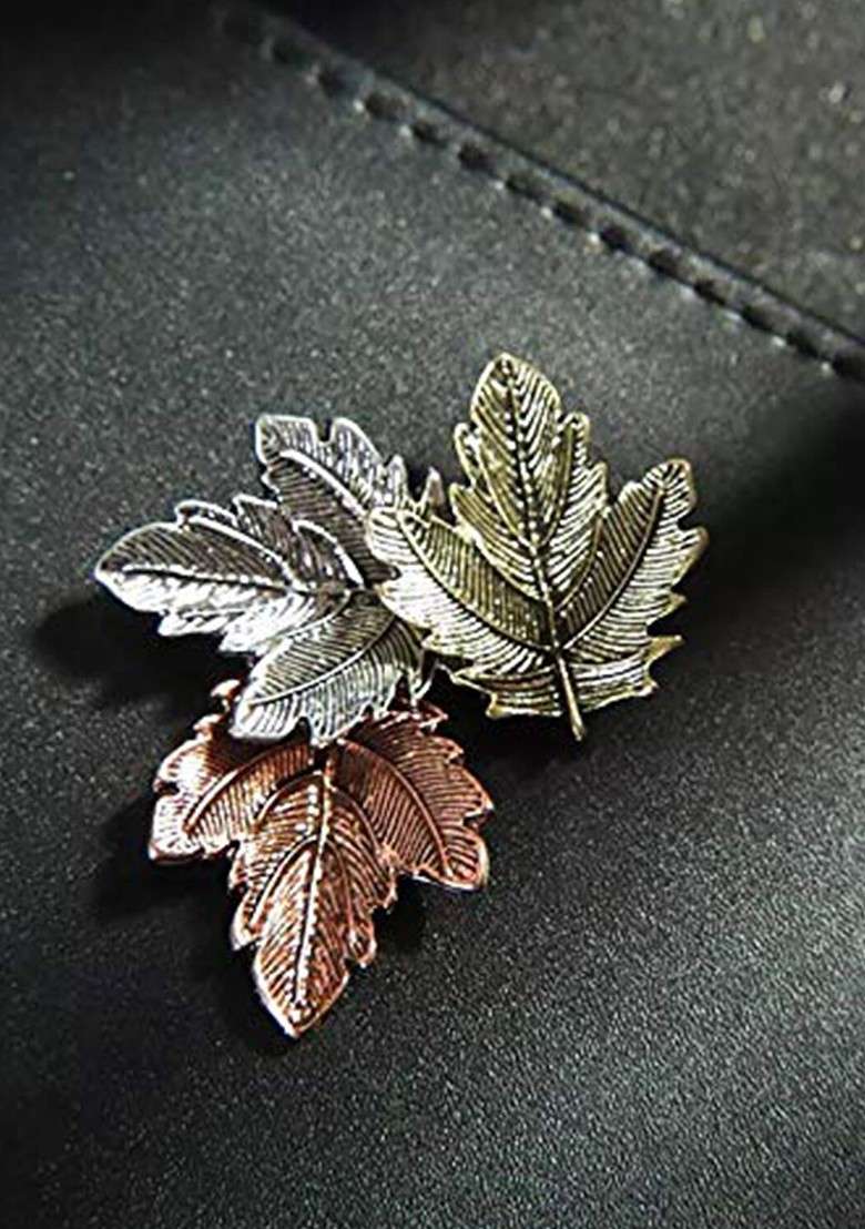 Men Mapel Leaf Brooch - Indya