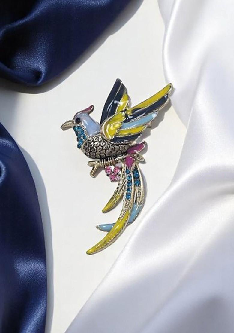 Meenakari Work Wedding Brooch For Men And Women