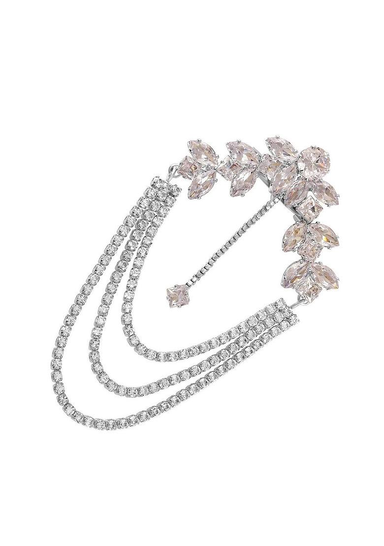 Cubic Zirconia Studded Indowestern Lapel Pin Brooch