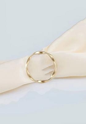 Gold Plated Round Buckle T Shirt Tie Clip