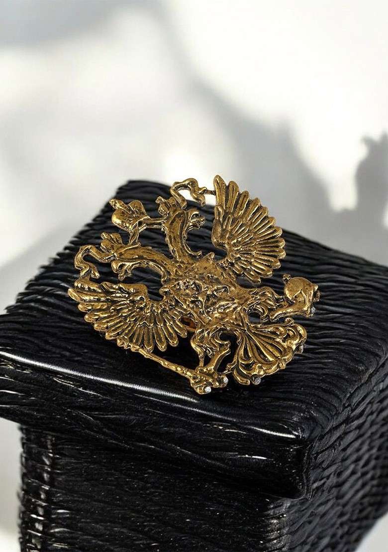 Coat Of Arms Russia Brooch Lapel Pin - Indya
