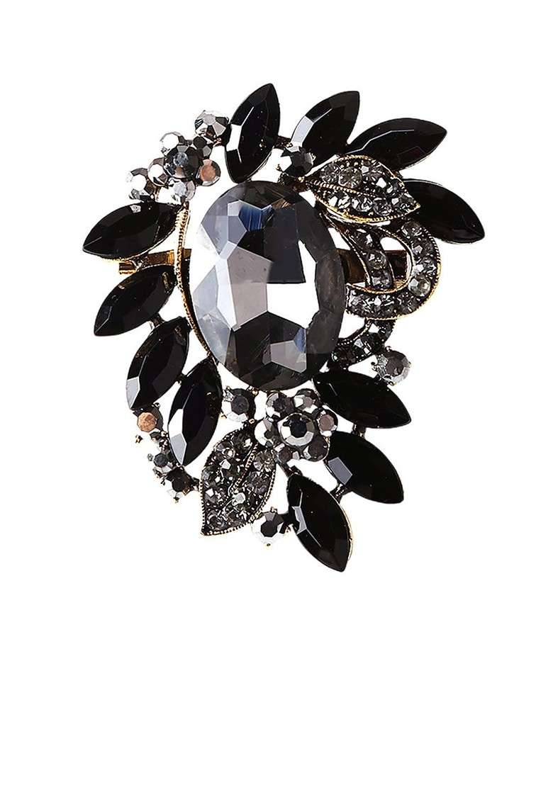 Crystal Studded Brooch - Indya