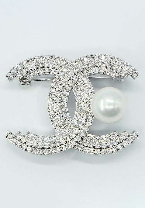 Crystal Studded Brooch