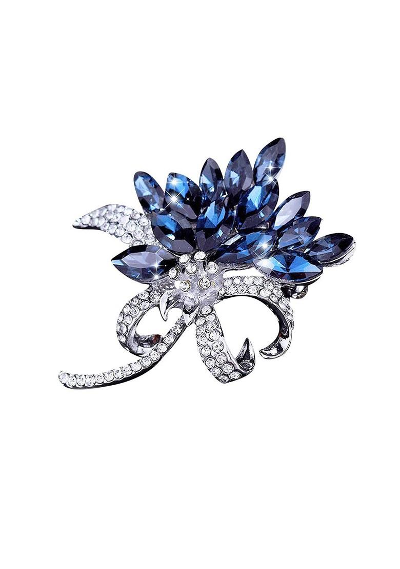 Crystal Rhinestone Studded Brooch