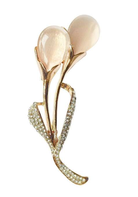 Women Stone Studded Brooch