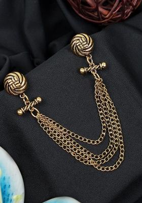 Twin Hoops Charm Brooch