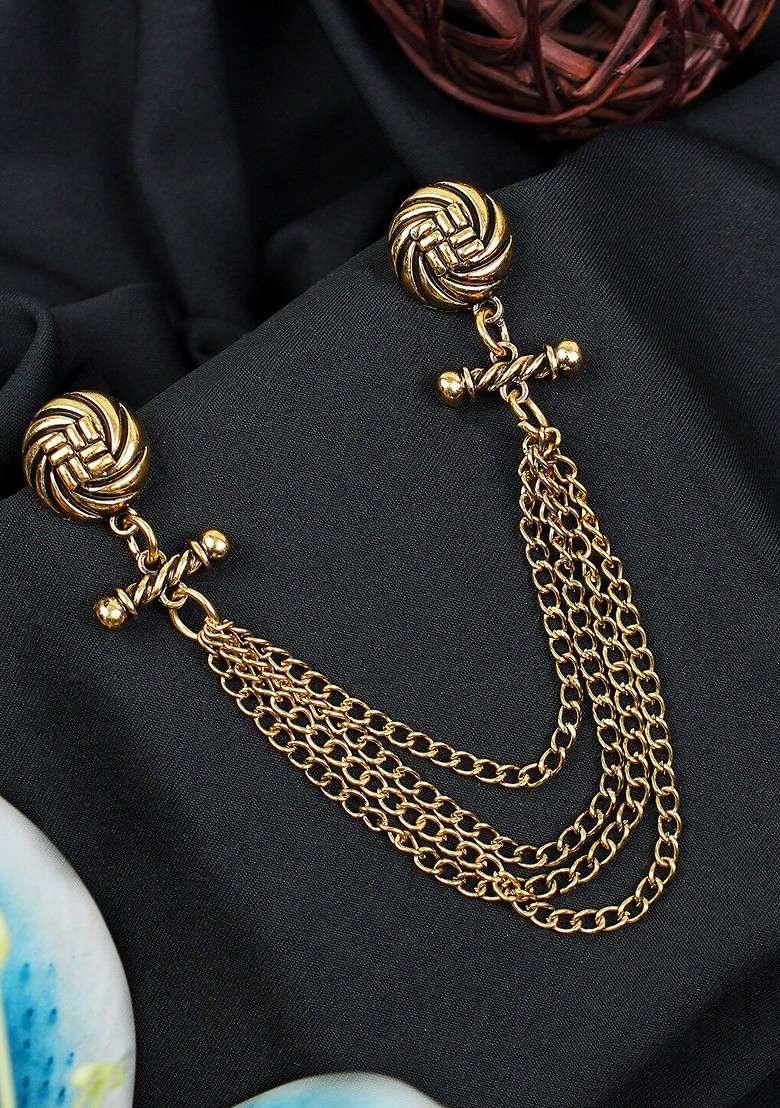 Twin Hoops Charm Brooch - Indya