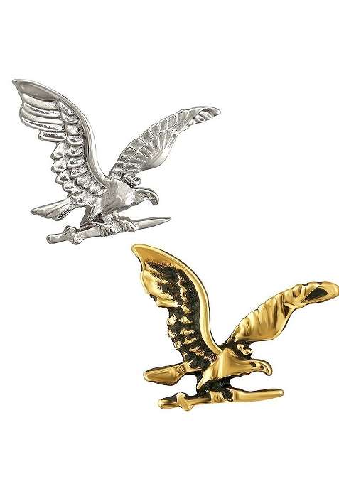 Set Of 2 Gold Eagle Shaped Brooches