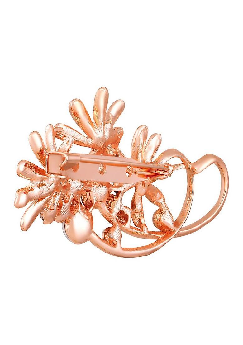 Women Floral Shaped Studded Brooch