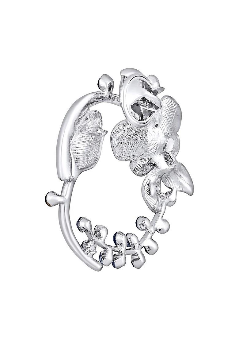 Women Floral Shaped Stones Studded Brooch