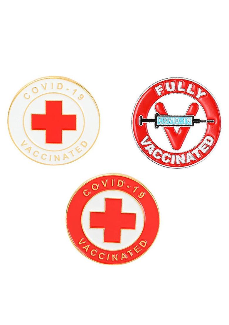 Men Set Of 3 Gold Silver Plated Broochs