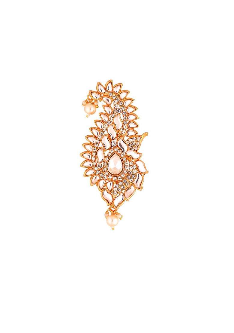 Men Stone Studded Kalangi Brooch - Indya