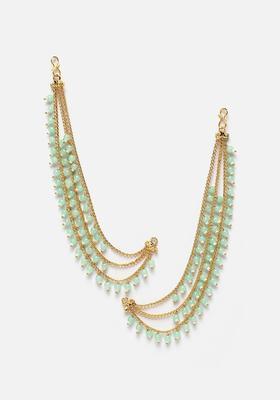 Gold Plated Alloy Golden Pearls Earrings