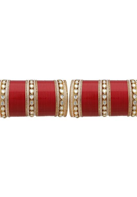 78 Gold Plated Kundan Studded Bangle