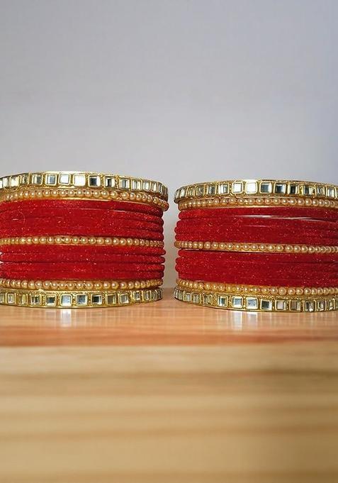Glass Velvet Bridal Chuda Set