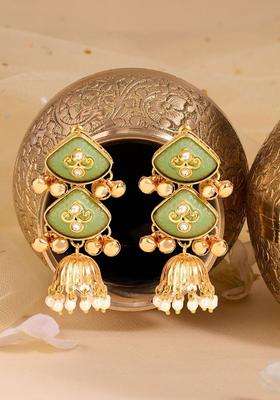 Gold-Plated Jhumkas Earrings for Women | Traditional Ethnic Jewellery for Wedding & Festive Wear | Gift for Her