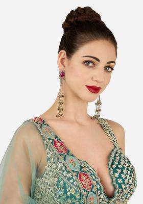 Gold-Plated Contemporary Drop Earrings for Women | Traditional Ethnic Jewellery for Wedding & Festive Wear | Gift for Her