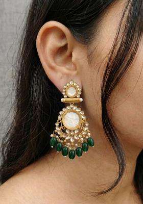 Gold-Plated Circular Drop Earrings for Women | Traditional Ethnic Jewellery for Wedding & Festive Wear | Gift for Her