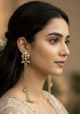 Gold-Plated Floral Earrings for Women | Traditional Ethnic Jewellery for Wedding & Festive Wear | Gift for Her