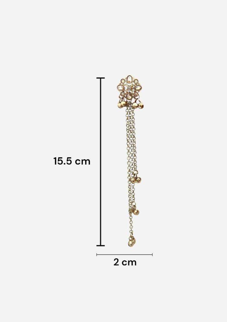 Gold-Plated Floral Earrings for Women | Traditional Ethnic Jewellery for Wedding & Festive Wear | Gift for Her - Indya