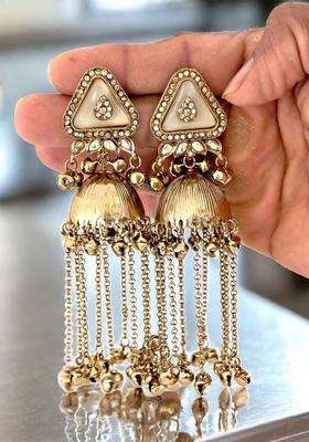 Gold-Plated Jhumkas Earrings for Women | Traditional Ethnic Jewellery for Wedding & Festive Wear | Gift for Her