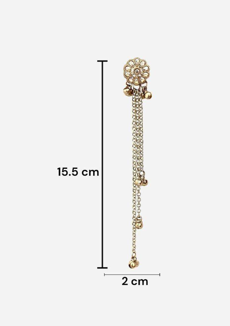 Gold-Plated Floral Earrings for Women | Traditional Ethnic Jewellery for Wedding & Festive Wear | Gift for Her - Indya