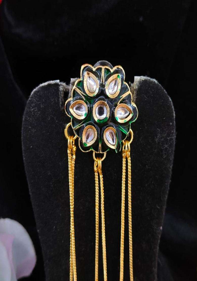 Gold-Plated Floral Drop Earrings with Kundan for Women | Traditional Ethnic Jewellery for Wedding & Festive Wear | Gift for Her - Indya