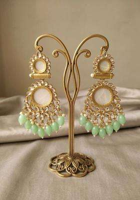 Gold-Plated Geometric Drop Earrings for Women | Traditional Ethnic Jewellery for Wedding & Festive Wear | Gift for Her