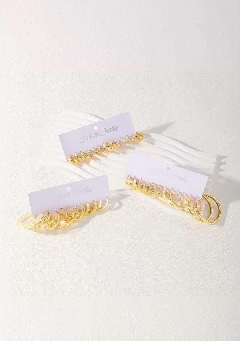 Gold-Plated Kashmiri Circular Hoop Earrings for Women | Stylish Party & Everyday Wear | Gift for Her - Indya