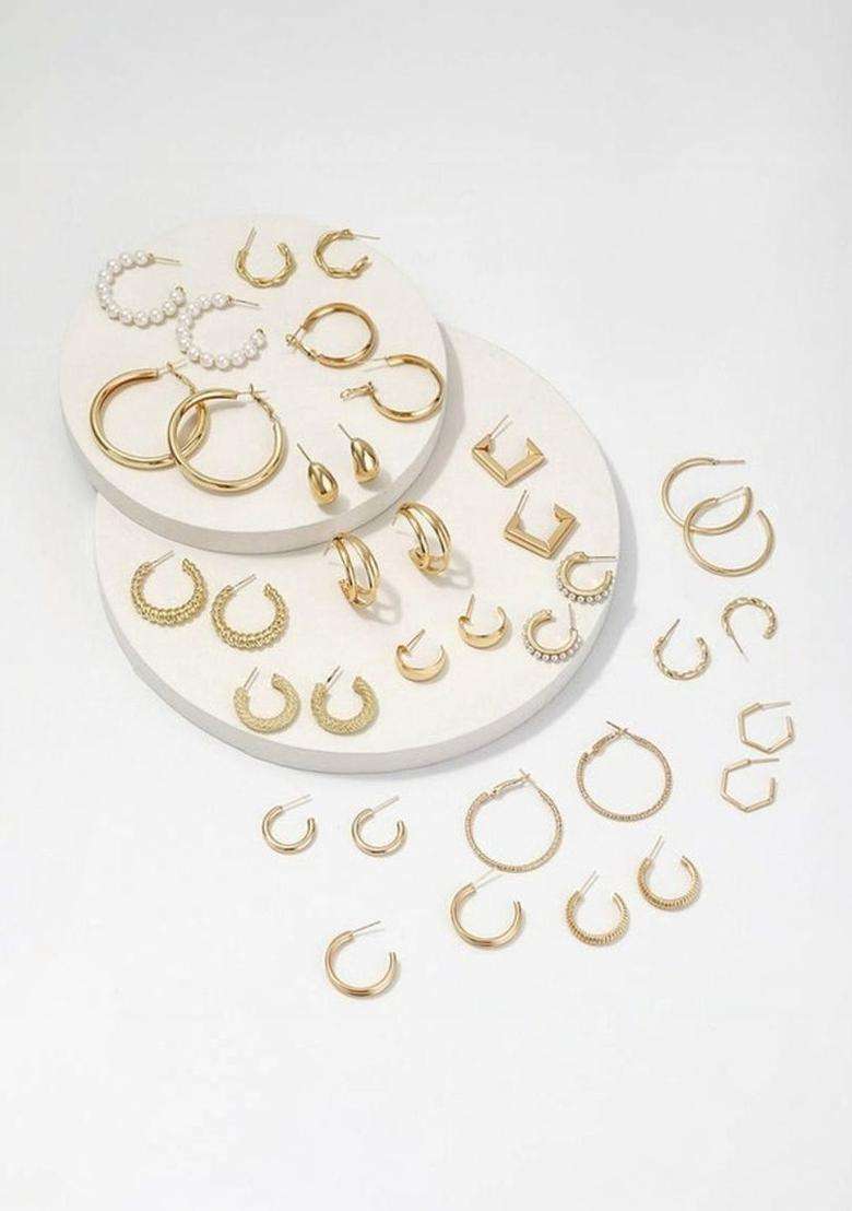Gold-Plated Kashmiri Circular Hoop Earrings for Women | Stylish Party & Everyday Wear | Gift for Her - Indya