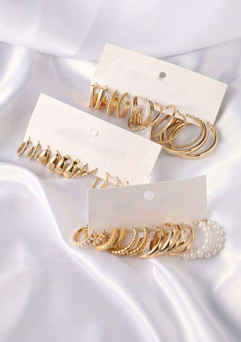 Gold-Plated Kashmiri Circular Hoop Earrings for Women | Stylish Party & Everyday Wear | Gift for Her - Indya