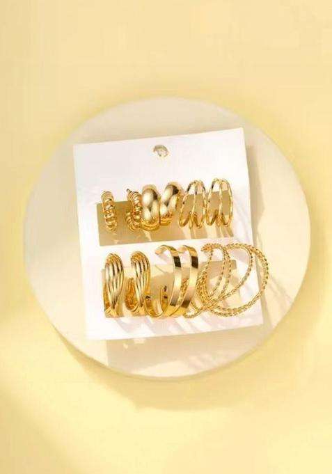 Gold-Plated Circular Hoop Earrings for Women | Stylish Party & Everyday Wear | Gift for Her