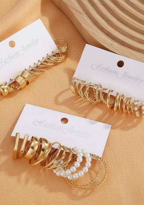 Gold-Plated Circular Hoop Earrings with Pearl for Women | Stylish Party & Everyday Wear | Gift for Her