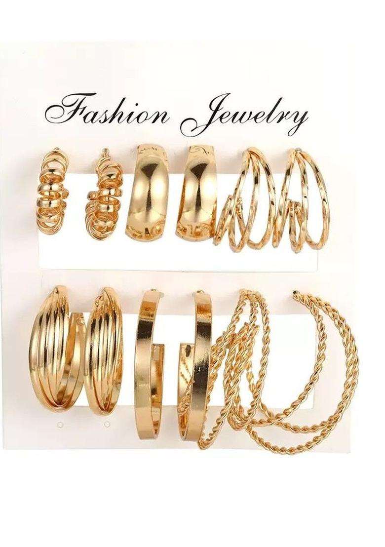 Gold-Plated Circular Hoop Earrings for Women | Stylish Party & Everyday Wear | Gift for Her - Indya