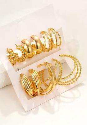 Gold-Plated Circular Hoop Earrings for Women | Stylish Party & Everyday Wear | Gift for Her