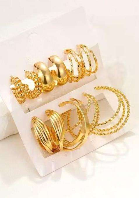 Gold-Plated Circular Hoop Earrings for Women | Stylish Party & Everyday Wear | Gift for Her