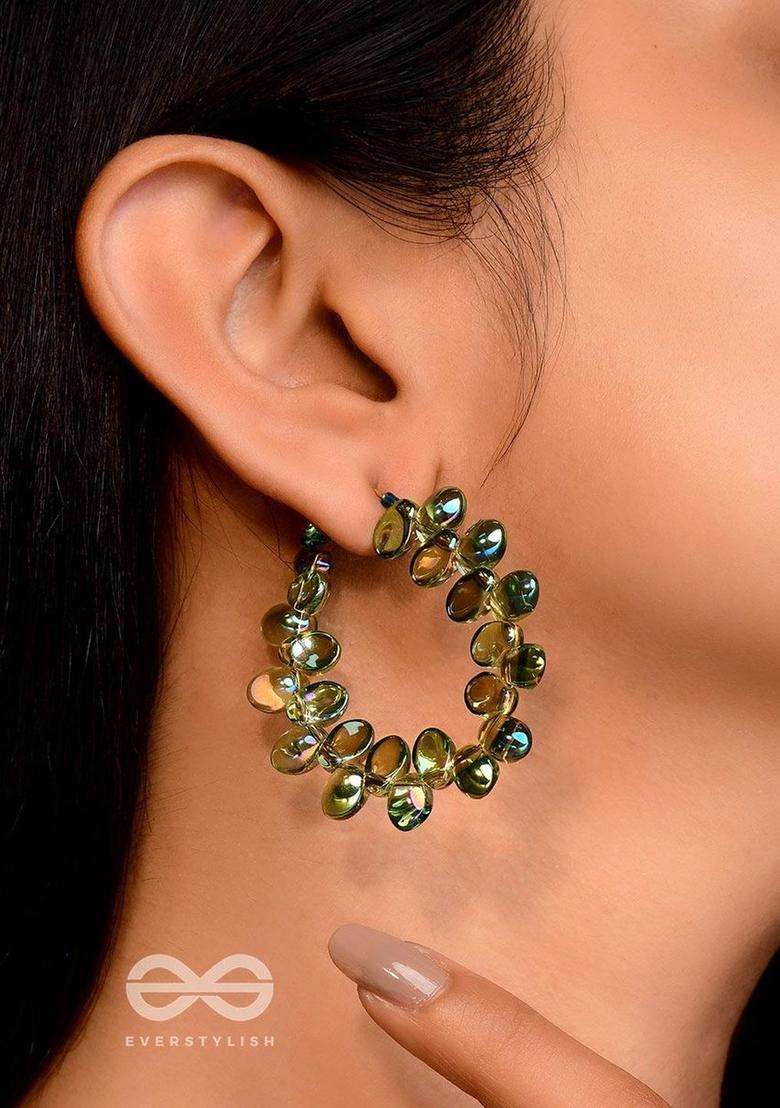 Gold-Plated Circular Drop Earrings for Women | Stylish Party & Everyday Wear | Gift for Her - Indya