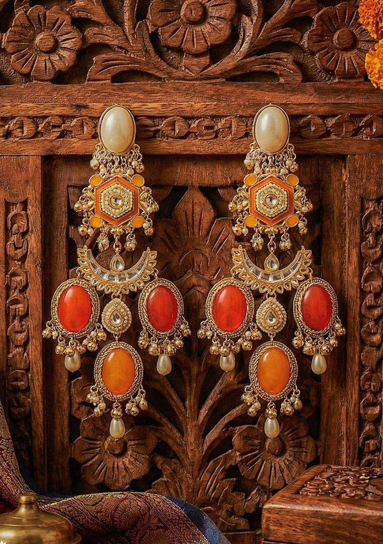 Gold-Plated Classic Chandbalis Earrings for Women | Traditional Ethnic Jewellery for Wedding & Festive Wear | Gift for Her - Indya