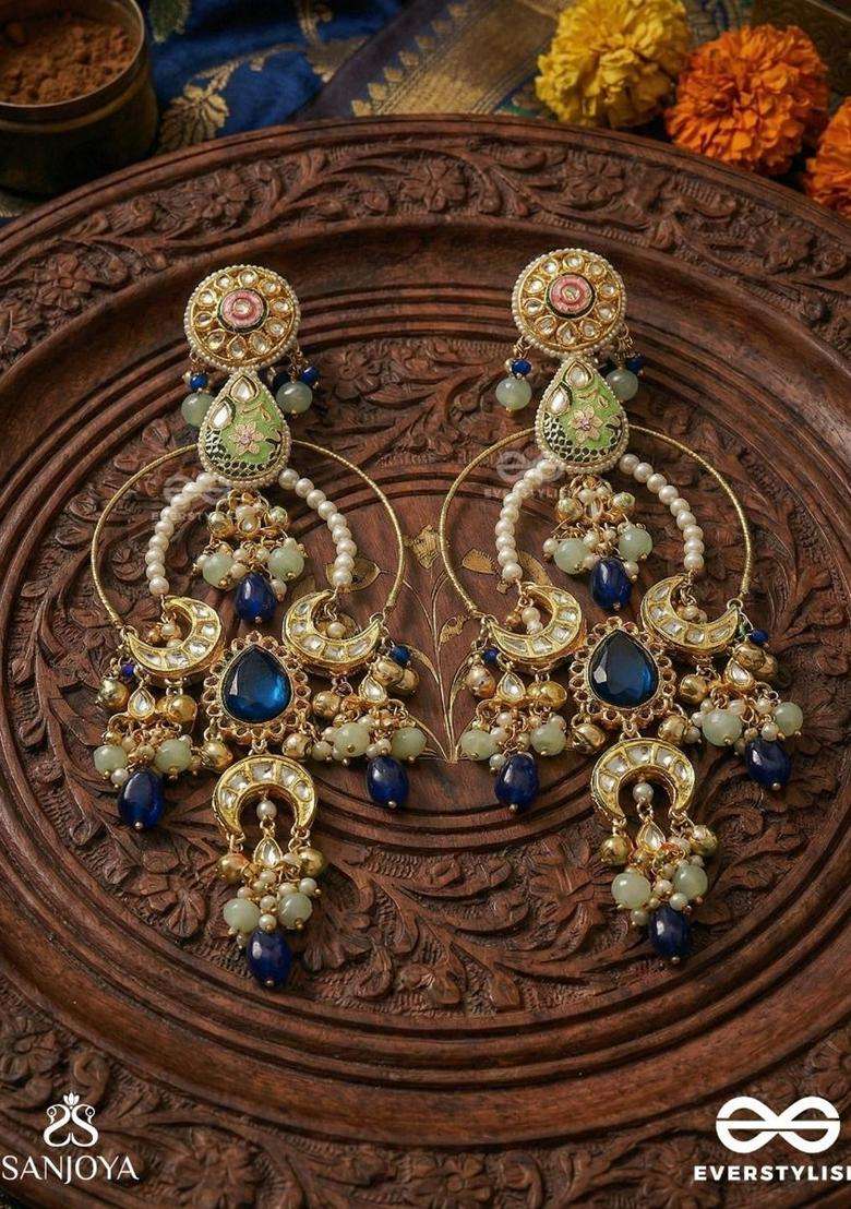 Gold-Plated Classic Chandbalis Earrings for Women | Traditional Ethnic Jewellery for Wedding & Festive Wear | Gift for Her - Indya