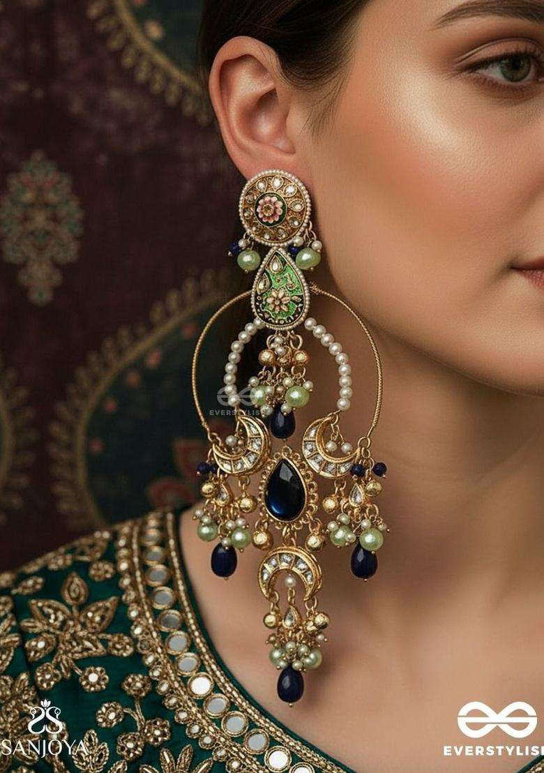 Gold-Plated Classic Chandbalis Earrings for Women | Traditional Ethnic Jewellery for Wedding & Festive Wear | Gift for Her - Indya