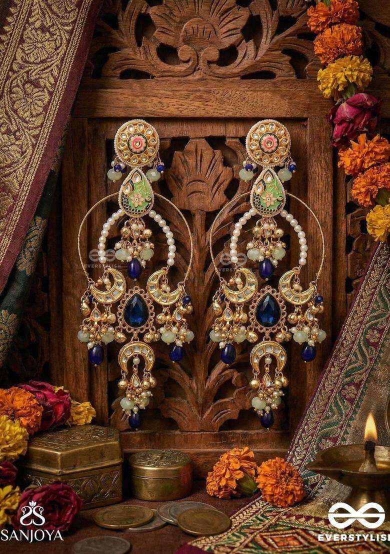 Gold-Plated Classic Chandbalis Earrings for Women | Traditional Ethnic Jewellery for Wedding & Festive Wear | Gift for Her - Indya