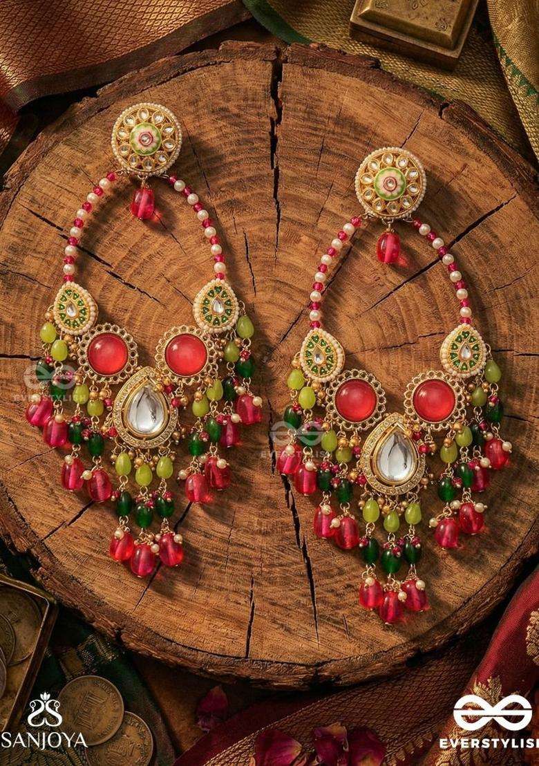 Gold-Plated Classic Chandbalis Earrings for Women | Traditional Ethnic Jewellery for Wedding & Festive Wear | Gift for Her - Indya