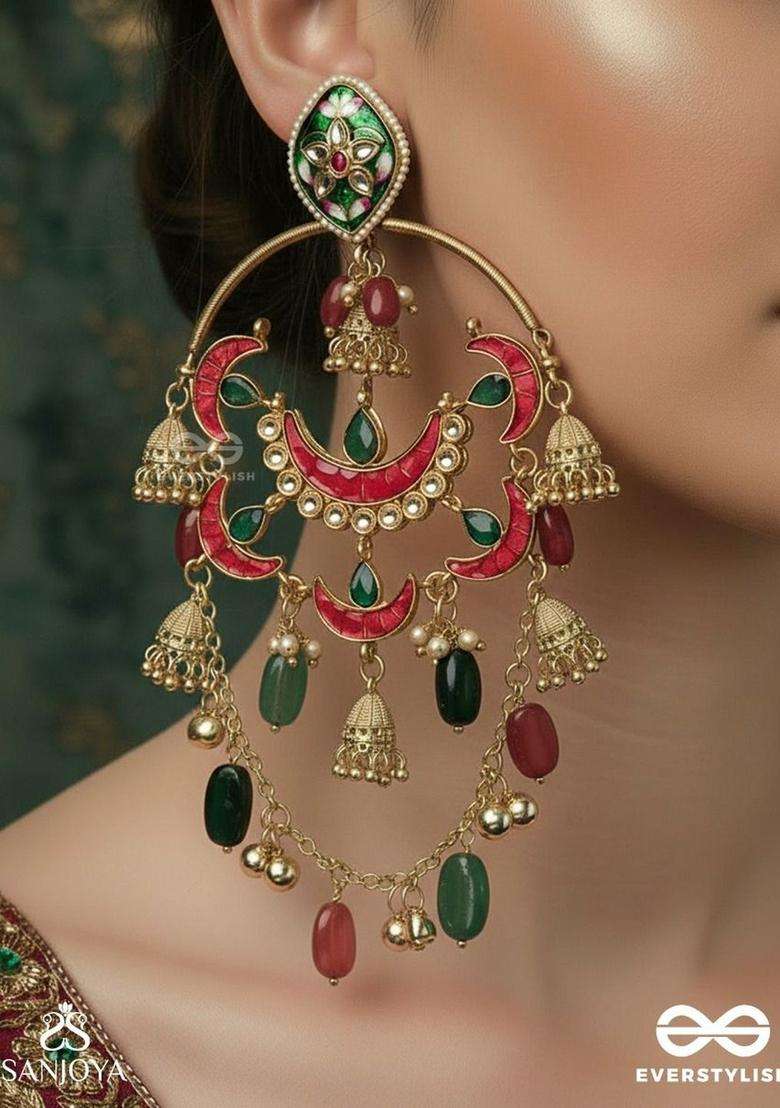 Gold-Plated Classic Chandbalis Earrings for Women | Traditional Ethnic Jewellery for Wedding & Festive Wear | Gift for Her - Indya