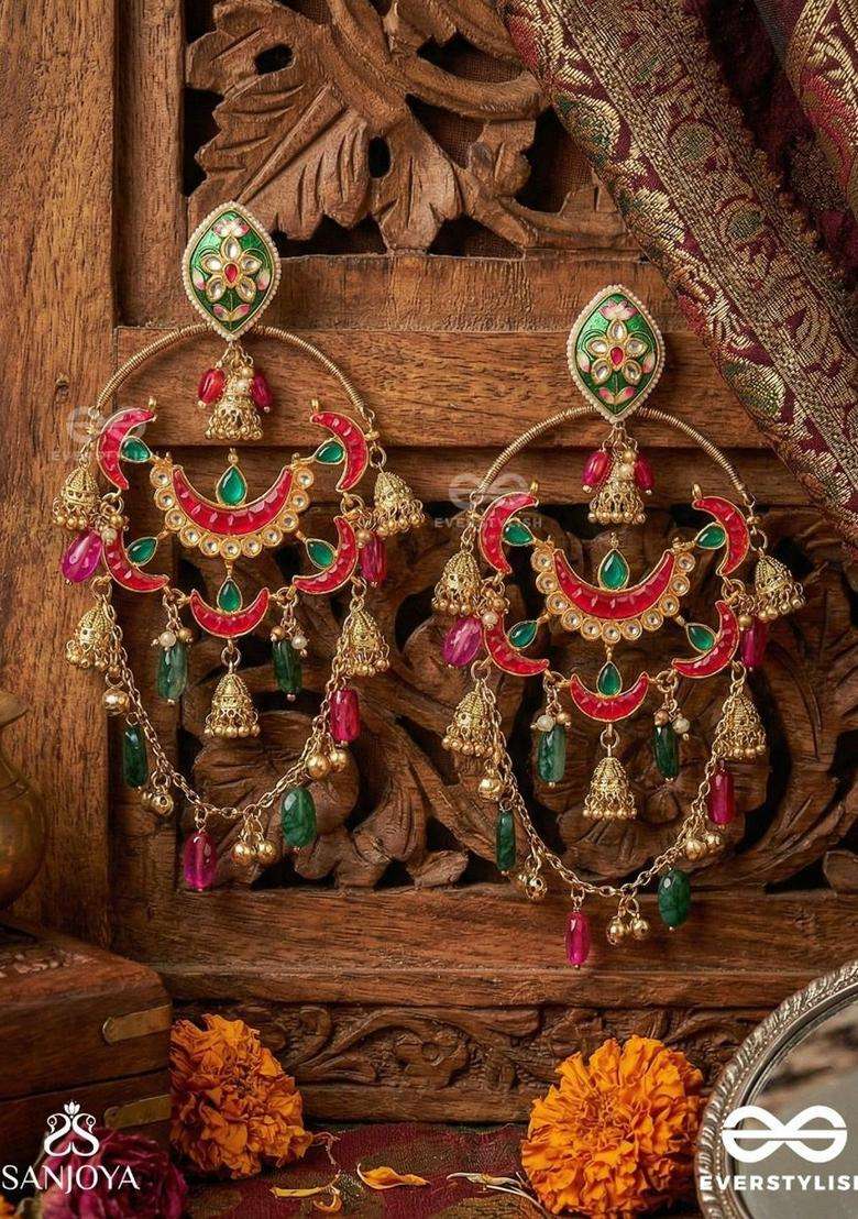 Gold-Plated Classic Chandbalis Earrings for Women | Traditional Ethnic Jewellery for Wedding & Festive Wear | Gift for Her - Indya