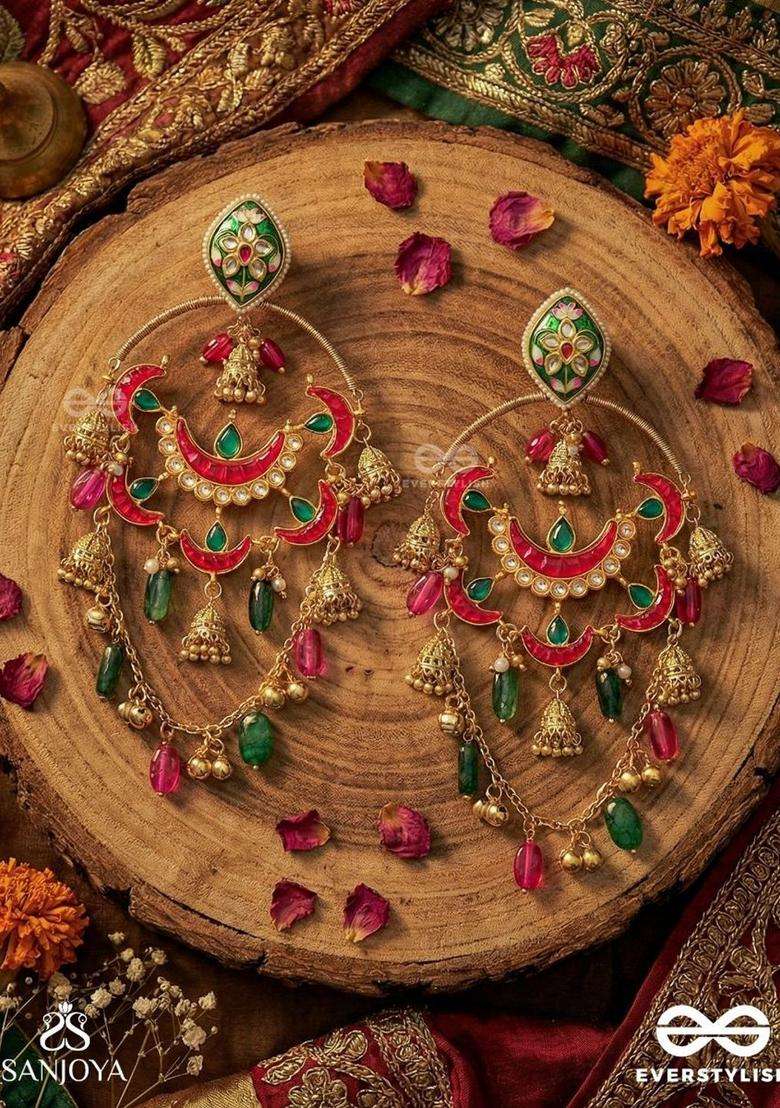 Gold-Plated Classic Chandbalis Earrings for Women | Traditional Ethnic Jewellery for Wedding & Festive Wear | Gift for Her - Indya