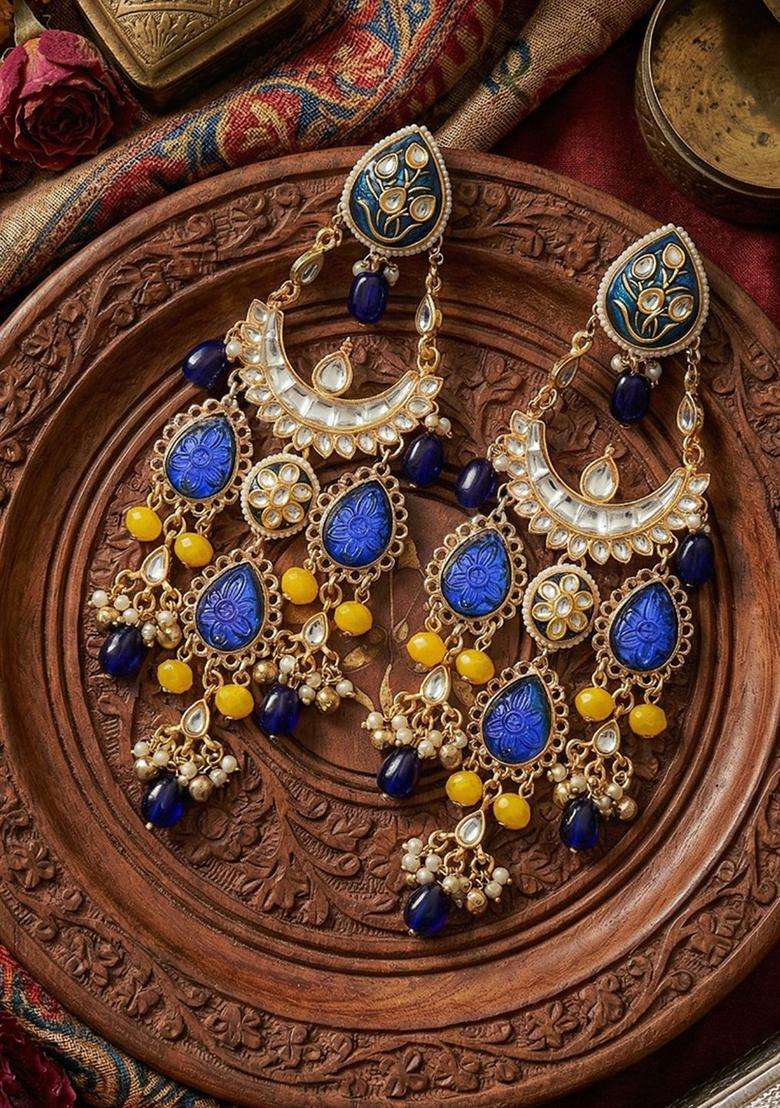 Gold-Plated Classic Chandbalis Earrings for Women | Traditional Ethnic Jewellery for Wedding & Festive Wear | Gift for Her - Indya