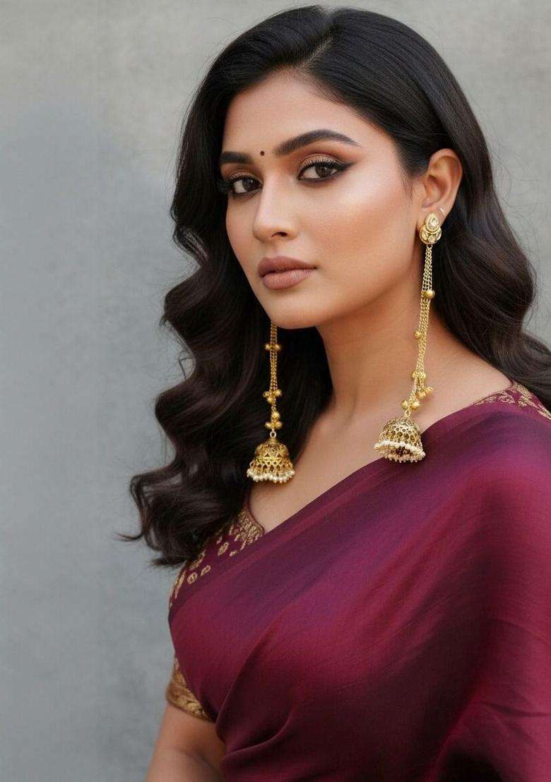 Gold-Plated Contemporary Drop Earrings with Kundan for Women | Traditional Ethnic Jewellery for Wedding & Festive Wear | Gift for Her - Indya